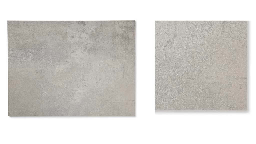 Grå kompaktpanel till stänkskiva som ska se ut som cement