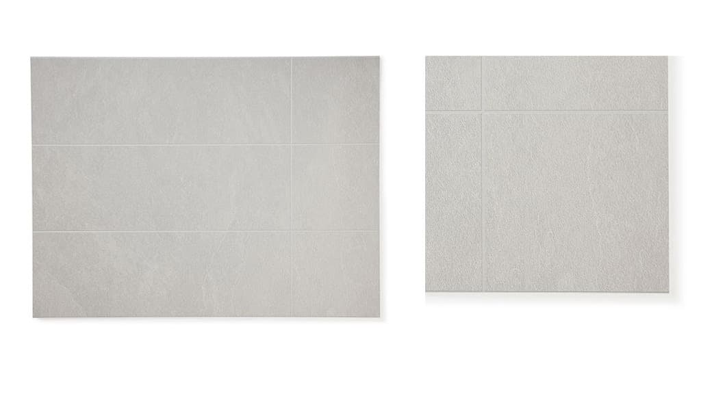 Ljusgrå kompaktpanel som ska se ut lite som skiffersten.