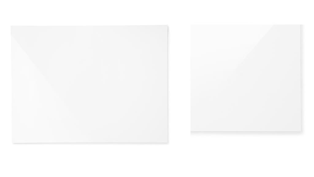 Vit högblank kompaktpanel till stänkskiva