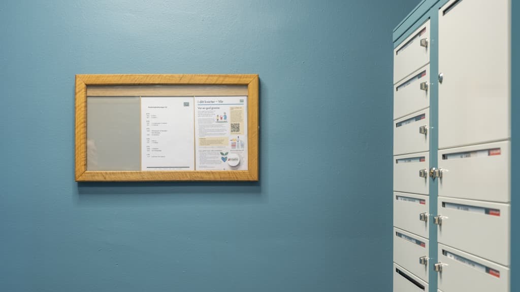 En tavelram som hänger på en vägg bredvid ett arkivskåp.