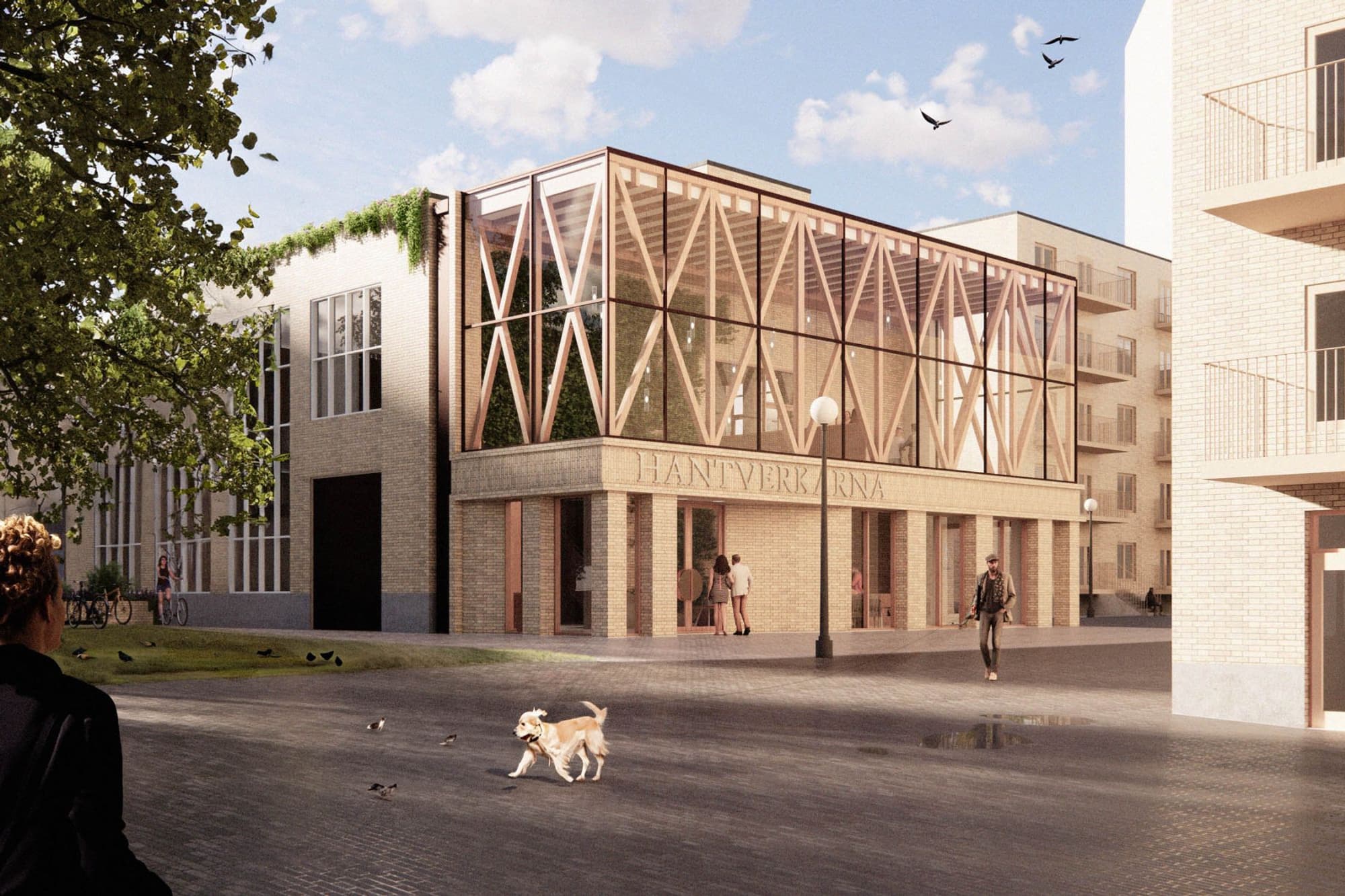 Visionsbild över Hantverksföreningens hus