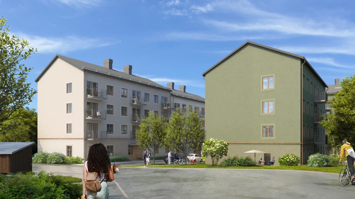 visionsbild över Stockholmshusen vid Lisebergsvägen